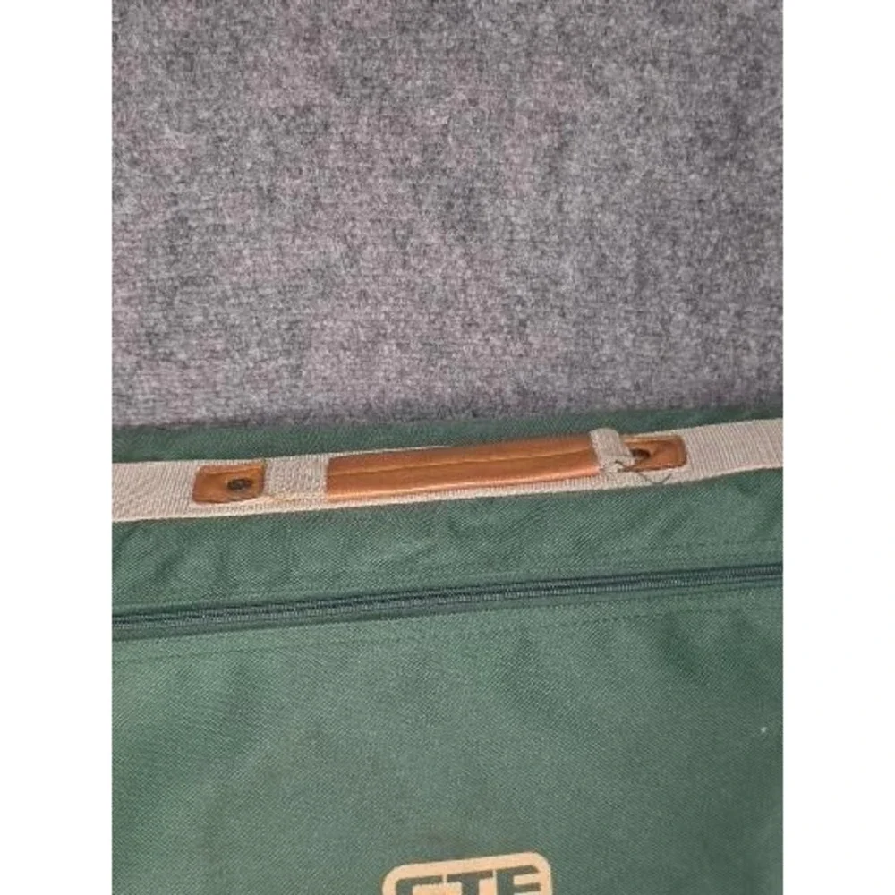 Vintage GTE Green Canvas Messenger‎ Bag Laptop Briefcase Work Commuter Bag 18x13